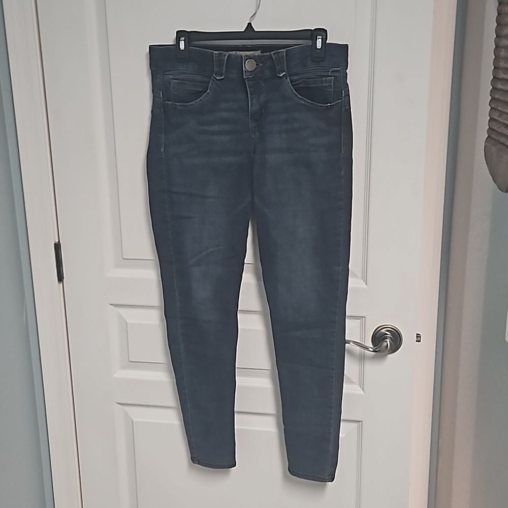 Democracy Jeans Womens Blue Denim Ab Technology Skinny Stretch Jeans- size 6